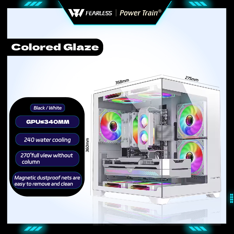 Power Train Coloured Glaze MAT - đánh giá và giá Console Gaming Pc Case