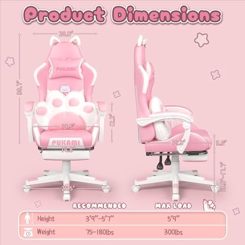 Pink Gaming Chair Cute with Ca - đánh giá và giá Gaming Chair Cushion