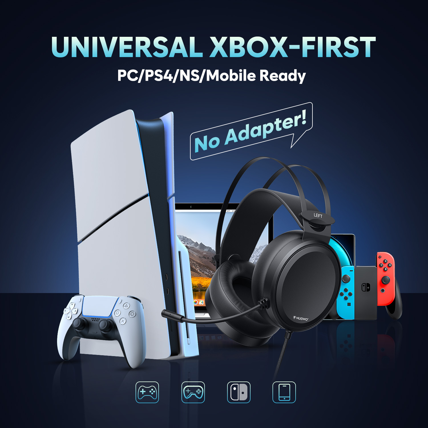 NUBWO Wired Over Ear Gaming He - đánh giá và giá Gaming Console Xbox One