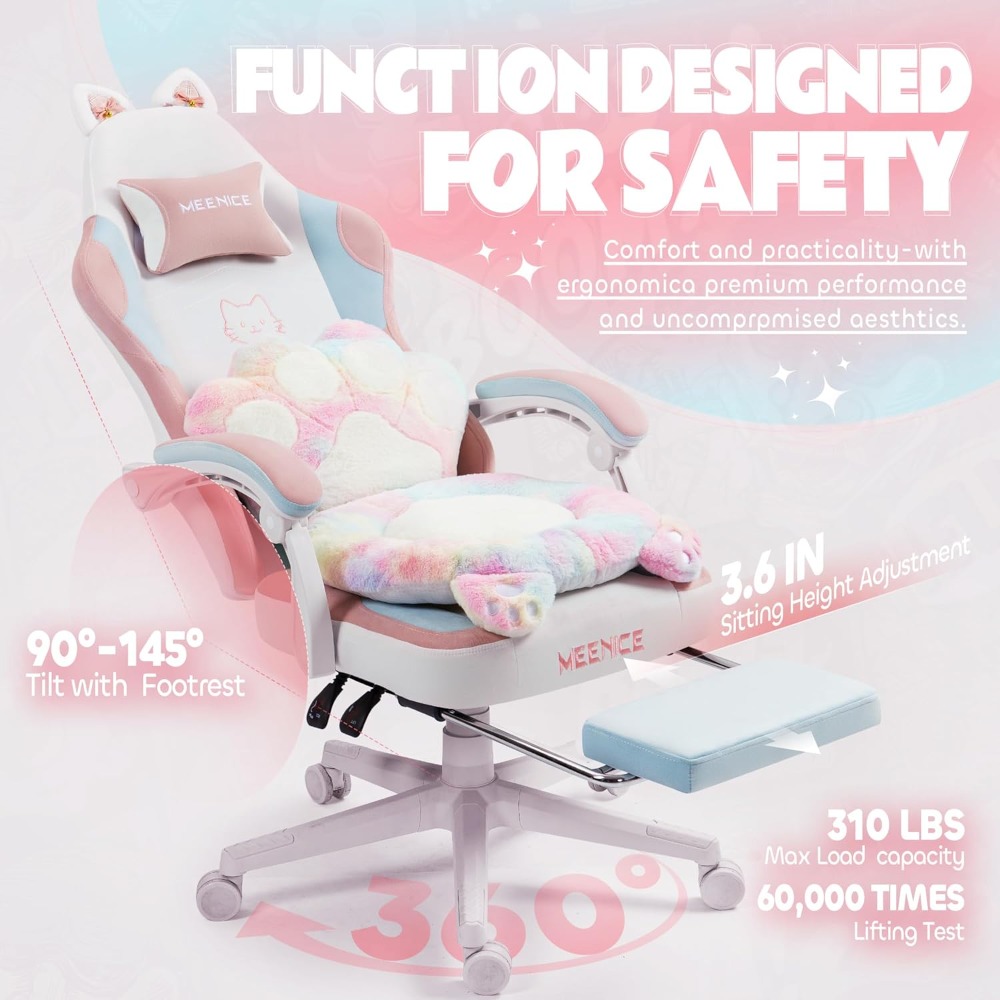 Gaming Chair Cute with Cat Ear - đánh giá và giá Gaming Chair Cushion