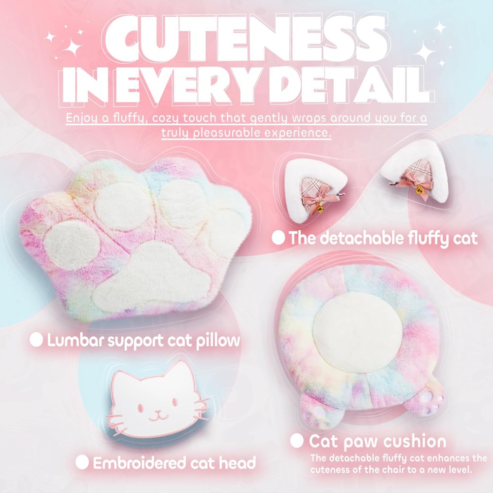 Gaming Chair Cute with Cat Ear - đánh giá và giá Gaming Chair Cushion
