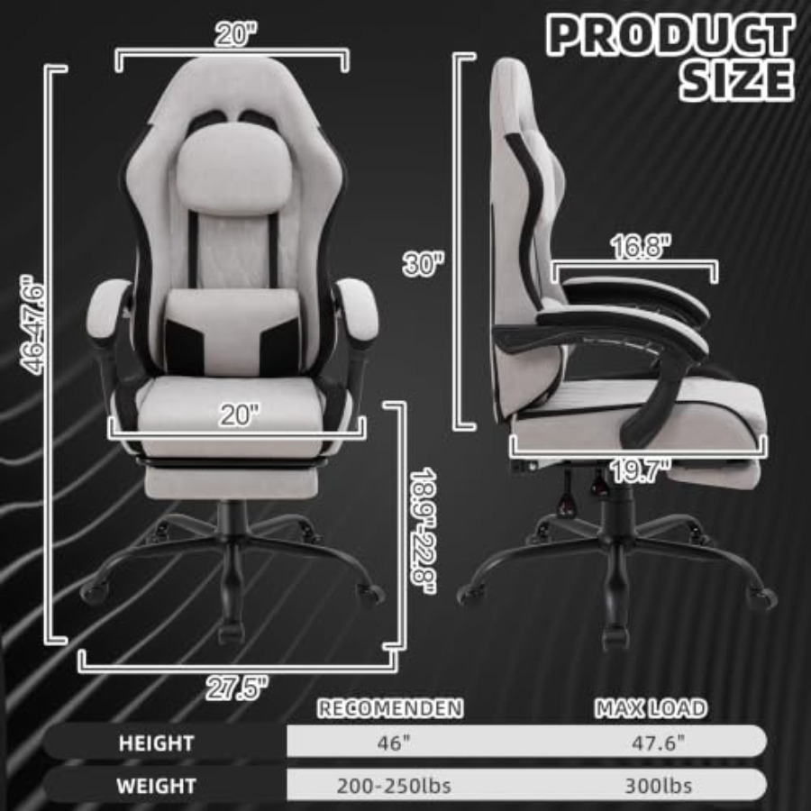 Gaming Chair for Adults: Fabri - đánh giá và giá Gaming Chair Cushion