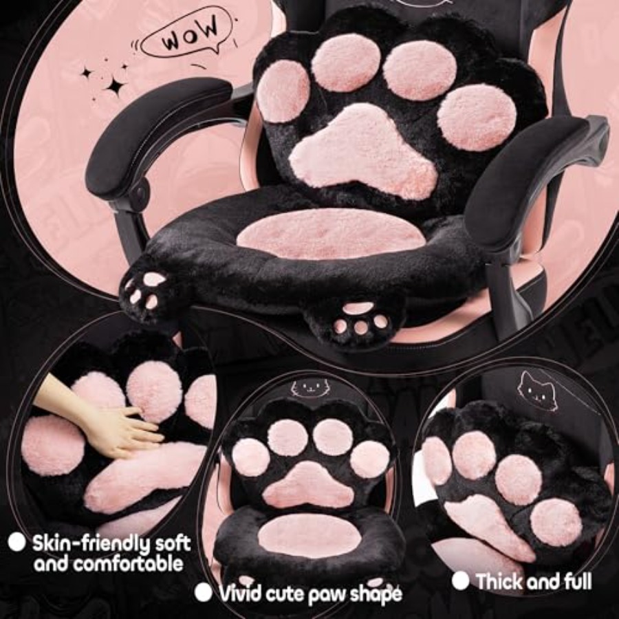 Pink gaming chair with cat ear - đánh giá và giá Gaming Chair Cushion