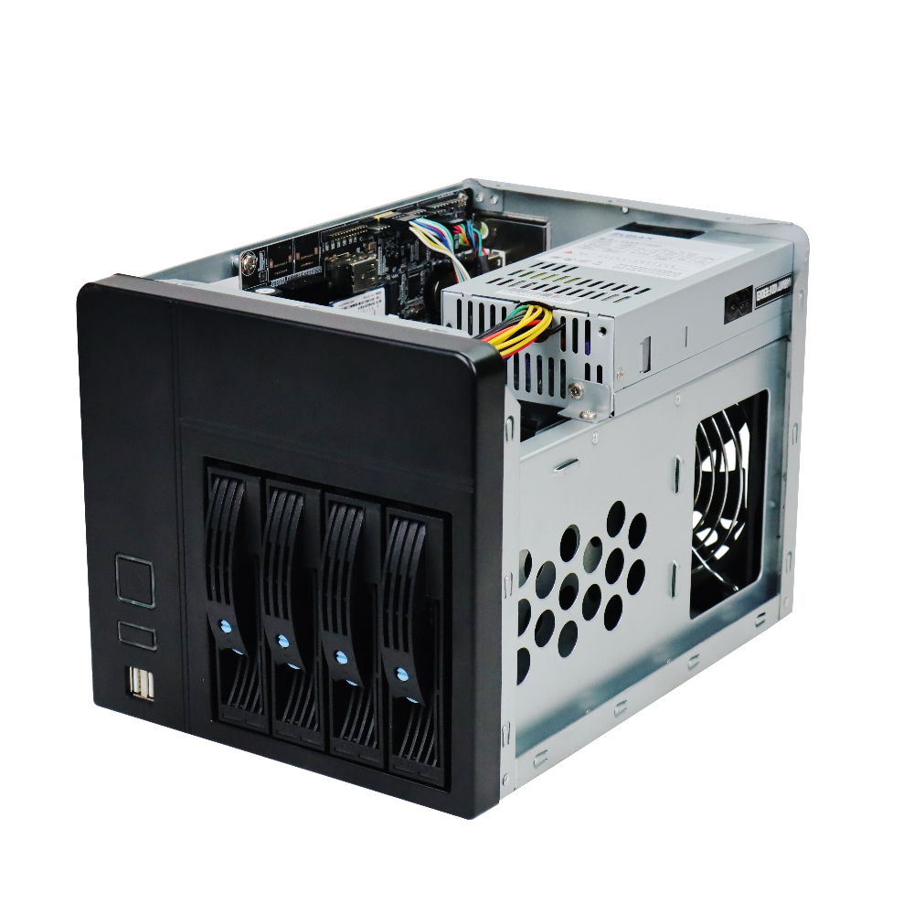 NAS-4 4 Bay NAS Case Mini ITX  - đánh giá và giá Console Gaming Pc Case