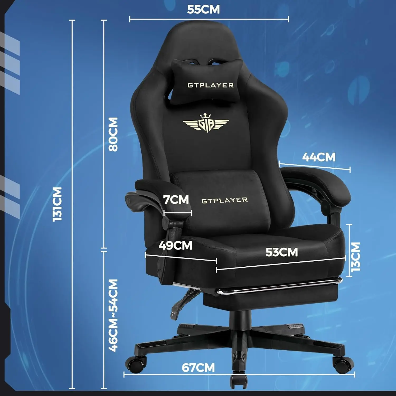 Big and Tall Gaming Chair Fabr - đánh giá và giá Gaming Chair Cushion